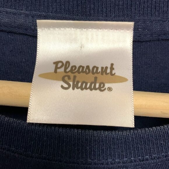 Vintage Pleasant Shade Navy Watering Can Daisy Glitter SS T-Shirt Size XL - Picture 3 of 10